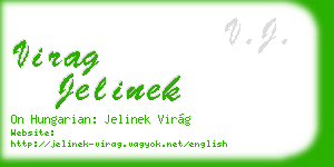 virag jelinek business card
