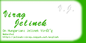 virag jelinek business card